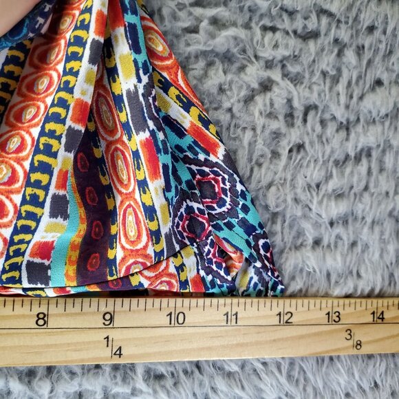 Cato Top Womens 3XL Multicolor Boho 3/4 Sleeve Lightweight V-Neck - Picture 6 of 9